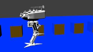 Two Legged Robot Walk Cycle