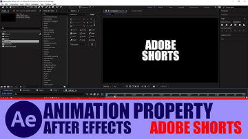 After Effects Property Animation || Adobe Shorts