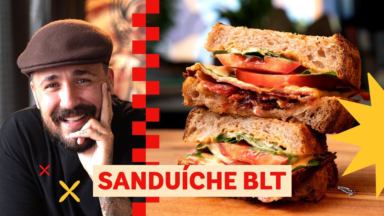 Sanduíche de bacon BLT crocante em menos de 15min | Léo Abreu