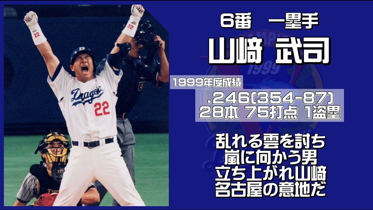 応援歌】中日ドラゴンズ1999年 1-9+α - YouTube