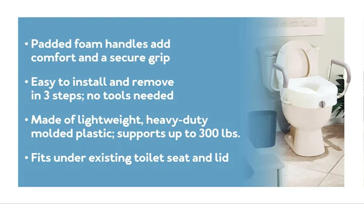 Carex EZ Lock Raised Toilet Seat with Handles