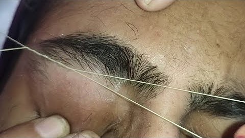 Heavy growth eyebrows threading tutorial, First time eyebrows threading, Perfect shape of eyebrows