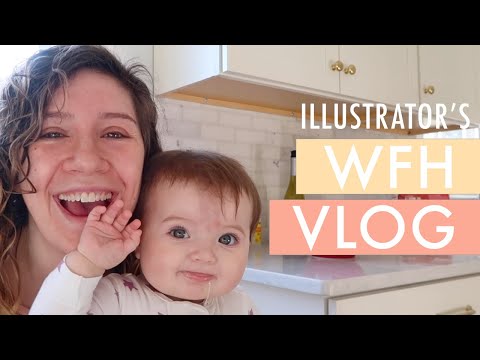 WORKING FROM HOME AGAIN! Illustrator's #StayHome Vlog