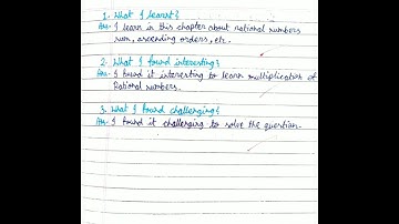 CLASS 7, MATHEMATICS CHAPTER- 9, RATIONAL NUMBER, LEARNERS DIARY