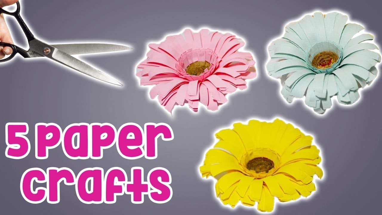 5 Simple Paper Crafts Ideas You Must Try - DIY Paper Crafts - YouTube