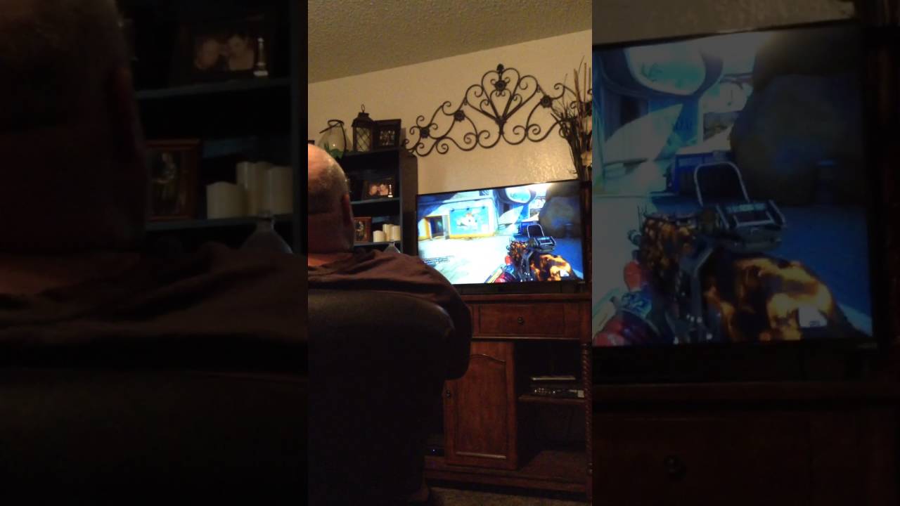 When your dad falls asleep during a match...