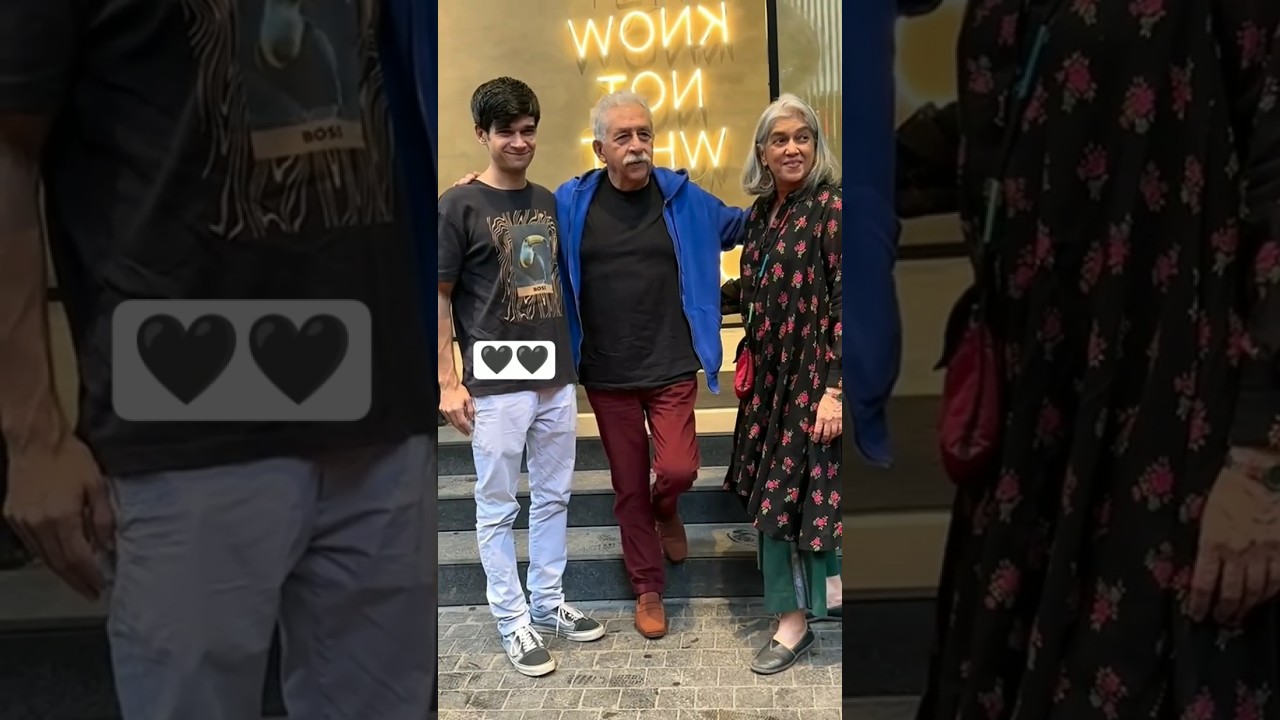 naseeruddin shah with wife ratna pathak and son vivaan shah