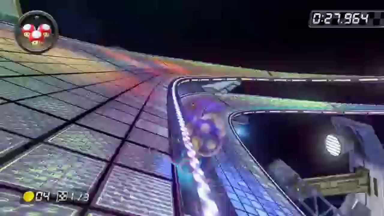 Mario Kart 8 Rainbow Road Shortcut Glitch Video Comparison YouTube