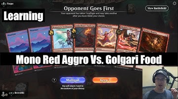 Learning: Aggro | Mono Red Aggro Vs. Golgari Midrange (Food?) | Standard MTG Gameplay | Bloomburrow