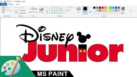 How to draw a Disney Junior logo using MS Paint | Drawing Tutorial
