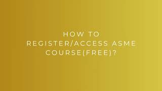 ASME Course Registration Procedure | Urdu Guide to Free Course Access!