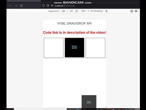 Html DRAG/DROP API in ionic apps