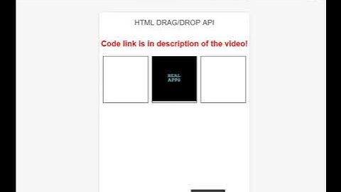 Html DRAG/DROP API in ionic apps