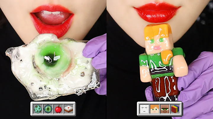 MINECRAFT FOOD, EGG, SUGAR FONDANT TANGHULU EATING SOUND ASMR 🥚