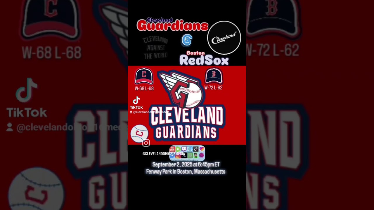 Cleveland Guardians at Boston Red Sox MLB Baseball Game Today Live Sports 