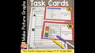 3rd Grade Math Make Picture Graphs Task Cards