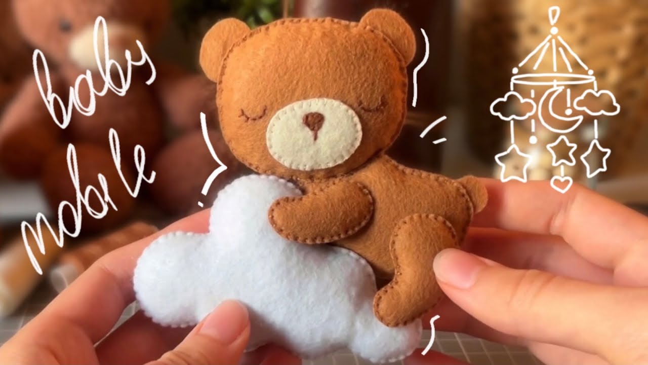 How I Make Baby Mobile🌤️| Cute Felt Craft🍂| Relaxing Video✨