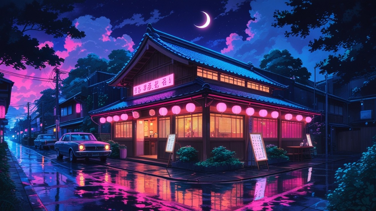 Quiet Neon Tokyo Sleep Lofi 🌙✨ Cozy Rainy Night Beats for Peaceful Sleep & Stress Relief