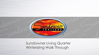 Winterizing your Sundowner Living Quarter
