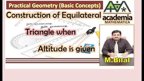 Construction of Equilateral Triangle when Altitude is given P Geo(B Concepts)V.28