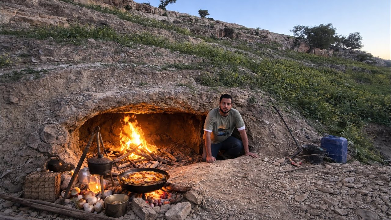 I Carved a Shelter Into Solid Rock With My Bare Hands… You Won’t Believe the Ending! 😳🔥
