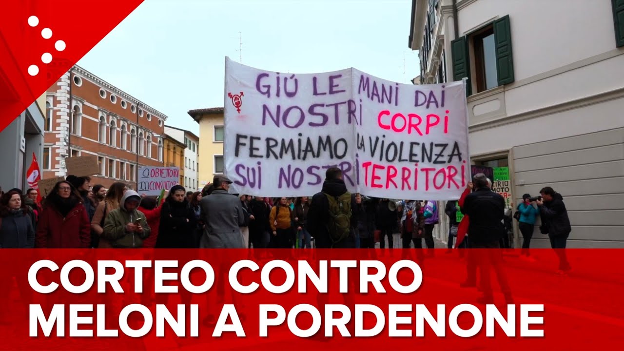 LIVE Corteo contro la premier Meloni a Pordenone: diretta video