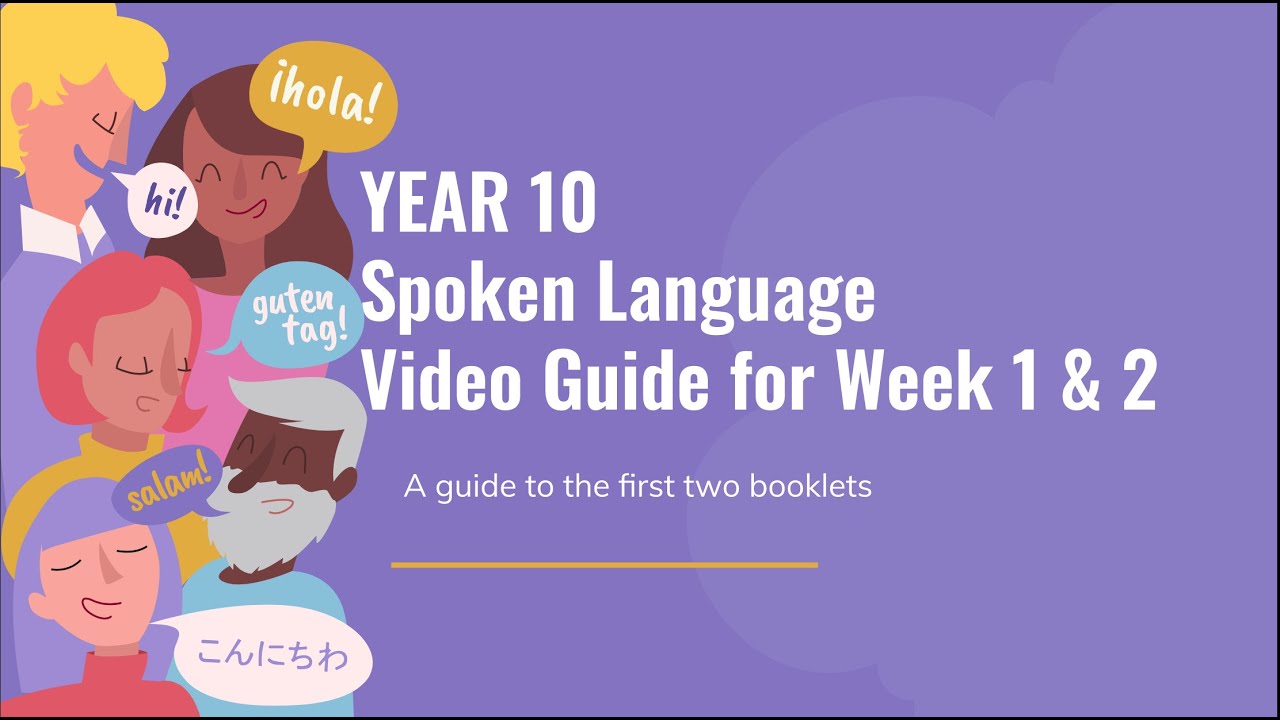 Year 10 English | Spoken Language Weeks 1 & 2 - YouTube