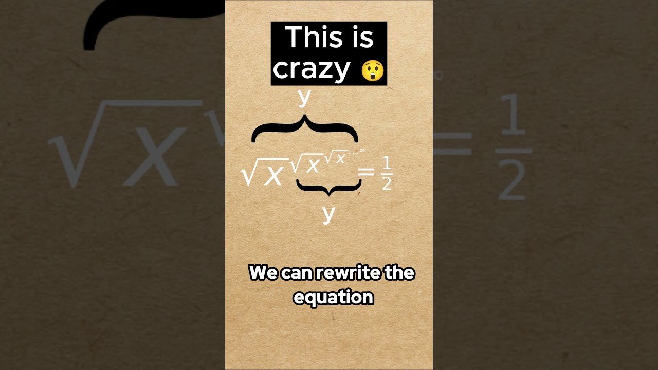 The Ending Is Amazing Can You Solve This Infinite Exponential Equation 