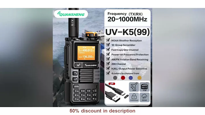 Latest Products You Must Know! Quansheng UV-K6 Upgrade UV-K5 (99) Interphone 5W Air Band Radio T