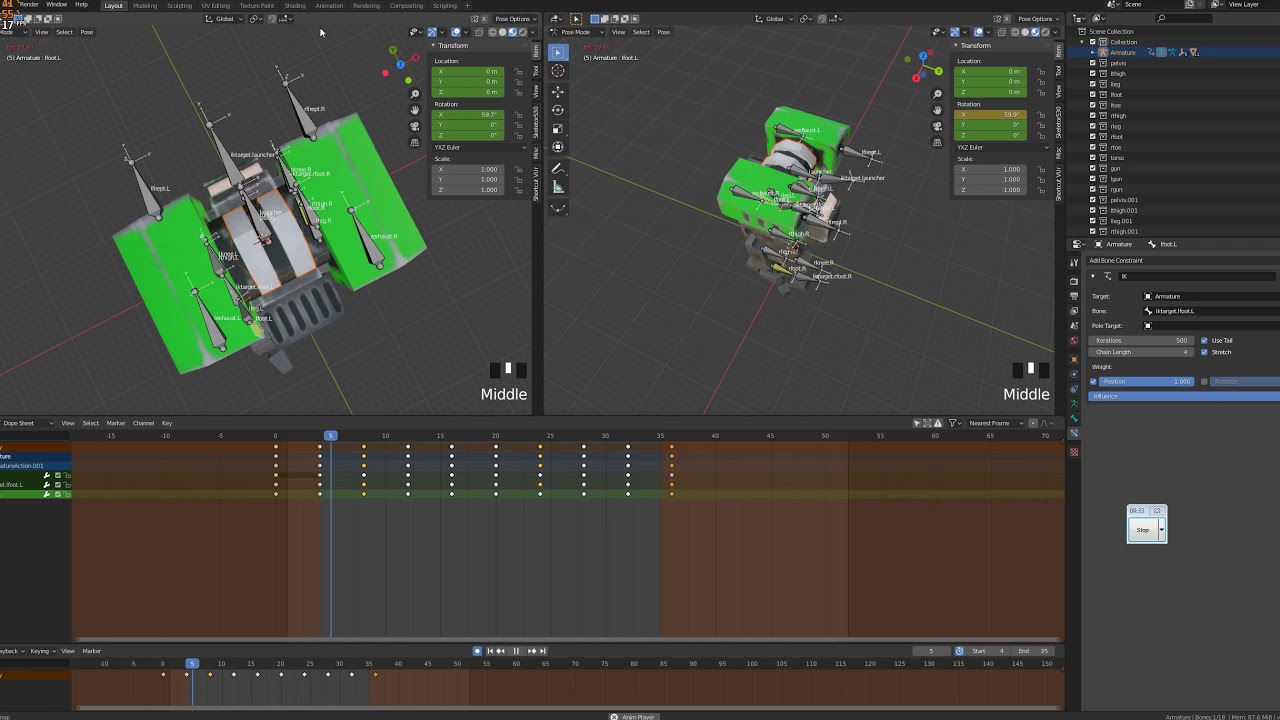 BAR Corstorm Walk Animation Blender Tutorial for SpringRTS