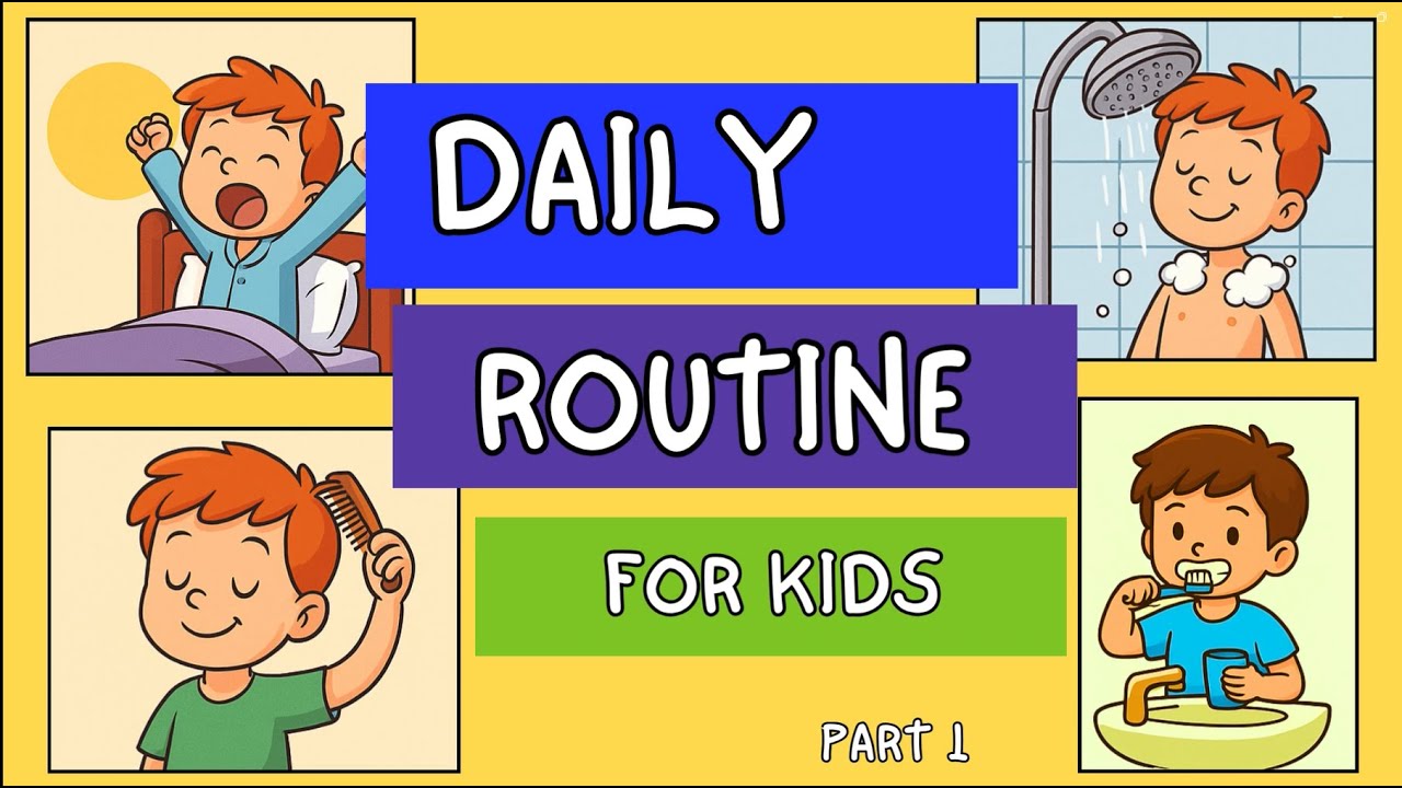Kids Remember Routine Daily Routine for kids | Simple Phrases + Memory Game - YouTube