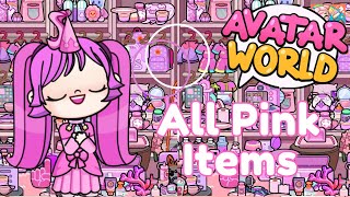 FINDING ALL FREE PINK ITEMS IN AVATAR WORLD  FULL COLLECTION