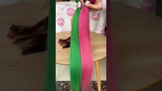 18 Long Hair Bundles Indian Virgin Hair Deep Green Vs Deep Pink Dm86 1516605921