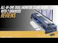 Vaydeer Dual Monitor Stand Riser with Wireless Charging 8 USB Ports and Storage Drawers