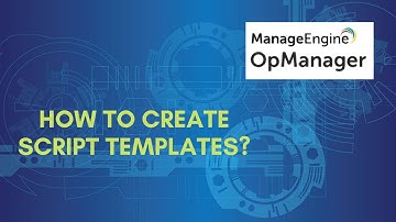 How to create a script template in OpManager?