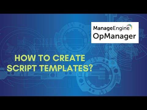How to create a script template in OpManager?