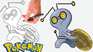 Cómo dibujar Roaming Form GIMMIGHOUL POKEMON | Gimmighoul Pokemon screenshot 1