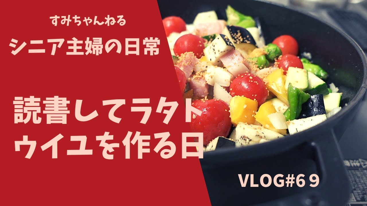 【シニアVLOG#69】ペットカートでシャンプーに行く／読書／ラタトゥイユを作る／シニアライフ