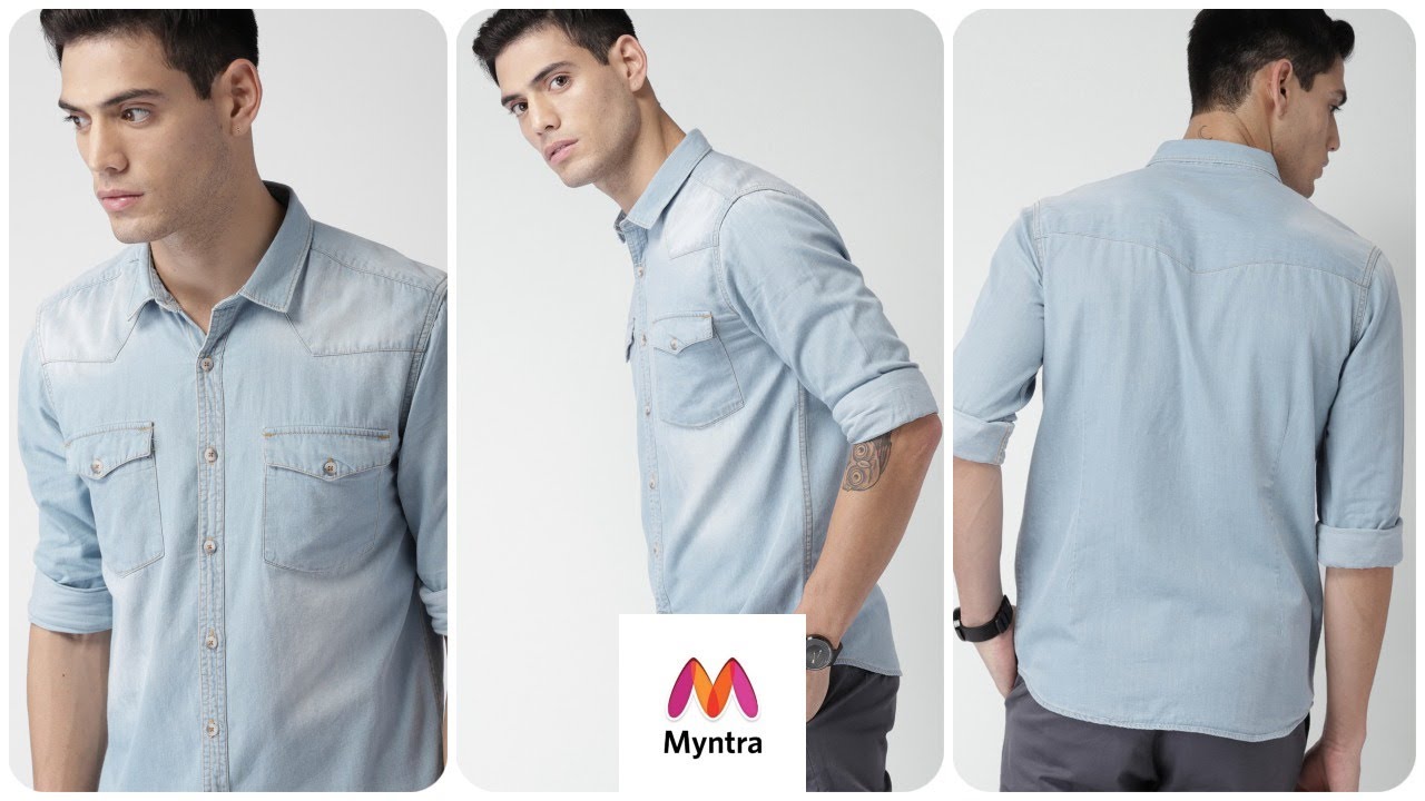 myntra denim dress