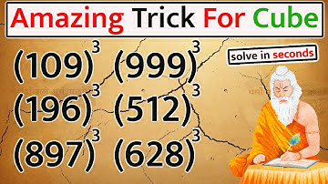 Cube of Any Three Digit Number in Seconds | Trick to find cube of 3 digit number#tricks #cubetricks