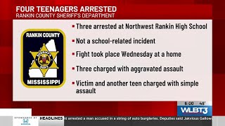 4 teens arrested after fight at Rankin County home