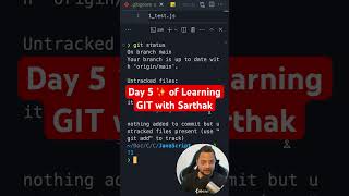 git ignore file on Day 5 ✨ of Learning GIT with Sarthak #hit #github