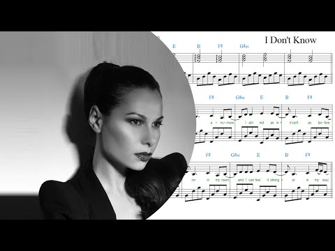 Erika I Don T Know Piano Sheet Music 