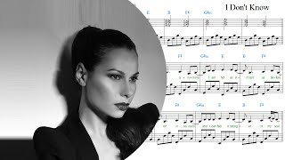 Erika — I Don't Know — Piano Sheet Music