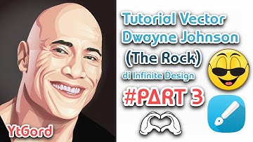 Tutorial membuat vector Dwayne Johnson (The Rock) di Infinite Design Android Part 3