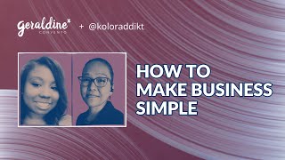 How to Make Business Simple with Chrystal Robinson
