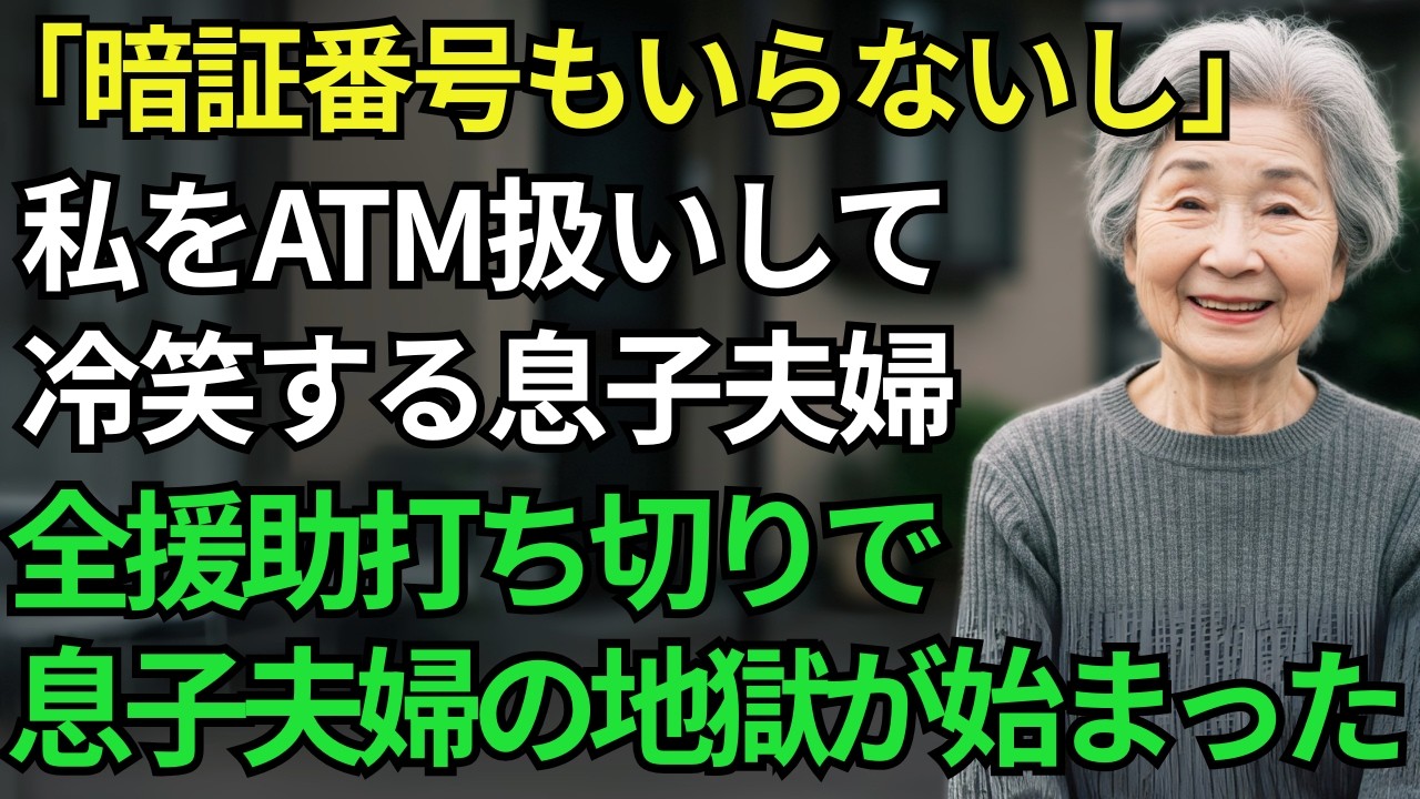 「金が尽きたら終わり」2000万円の援助をした私をATM扱いして冷笑を浴びせる息子夫婦...“援助ゼロ宣言”の末路【シニアライフ70代】