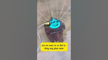 Tưới nước nhàn quá! Béc phun nước tưới cây xoay 360 độ, làm mát mái nhà.