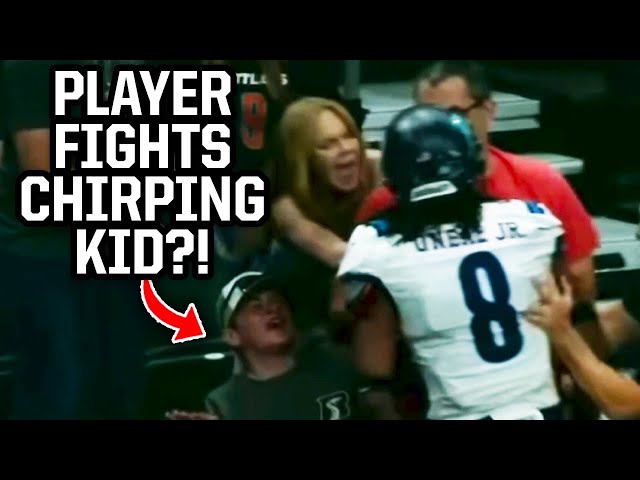 Football player goes after kid in the stands, a breakdown