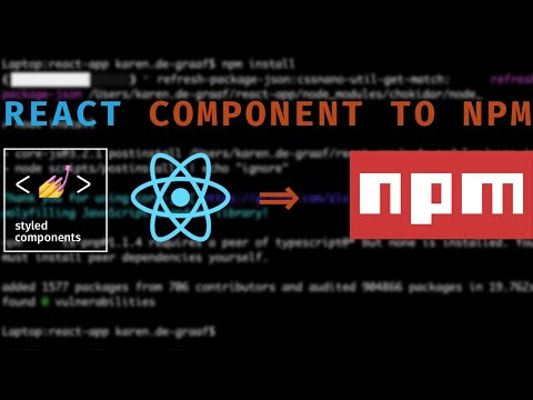 React Component to Npm